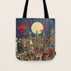 philadelphia city skyline Tote Bag Gallery Image 1