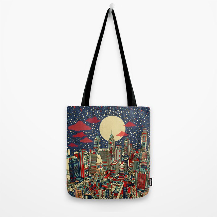 philadelphia city skyline Tote Bag Gallery Image 2
