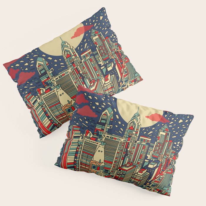 philadelphia city skyline Pillow Sham Gallery Image 1