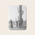 Vintage Native American Photo with Saguao Cactus Bath Mat Gallery Image 1