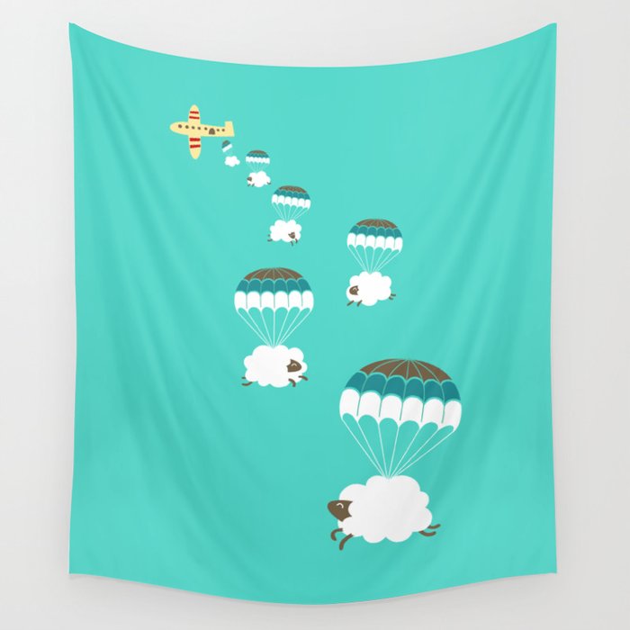 Sheepy clouds Wall Tapestry Gallery Image 4
