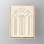 Minimal Arch XXXVI Creme and Orange Modern Geometric Lines Mini Art Print Gallery Image 1