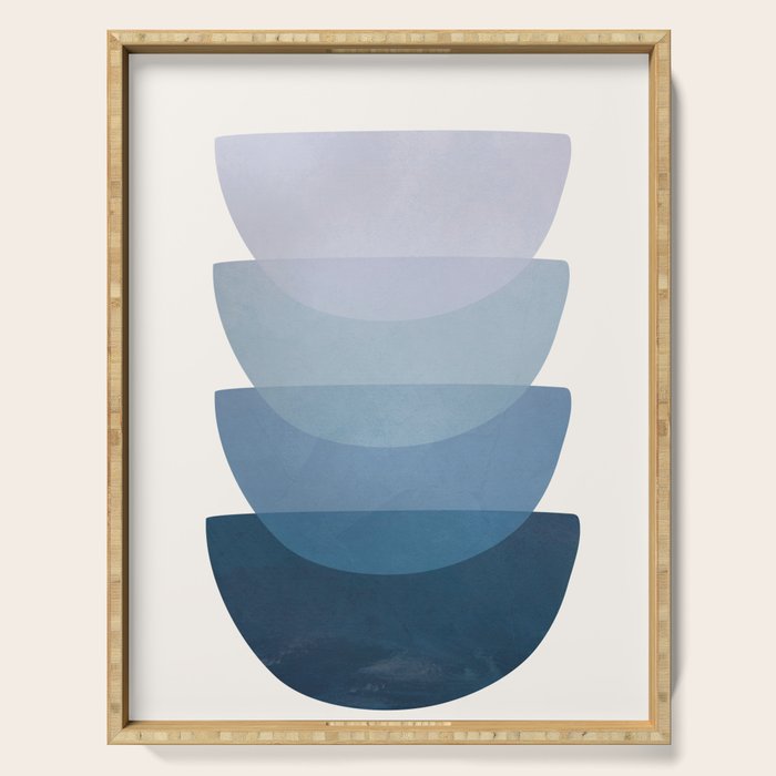 Blue Stack 01 Serving Tray Gallery Image 1