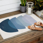 Blue Stack 01 Outdoor Rug Gallery Image 2