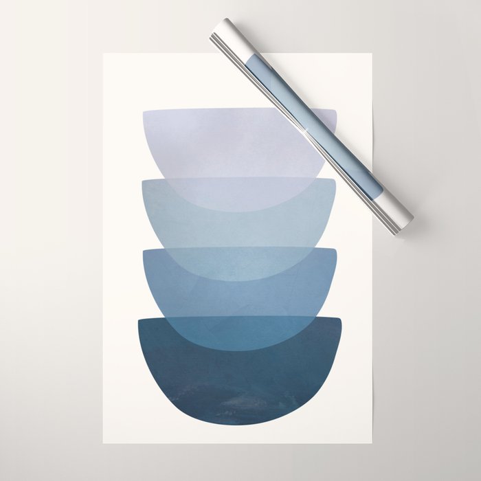 Blue Stack 01 Wrapping Paper Gallery Image 1