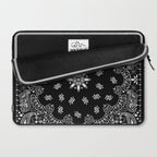 black and white bandana pattern Laptop Sleeve Gallery Image 2