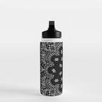 black and white bandana pattern Water Bottle Gallery Image 3