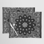 black and white bandana pattern Placemat Gallery Image 1