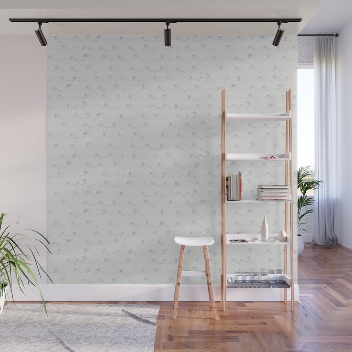 Sketched Wave Stripe Wall Mural Gallery Image 1