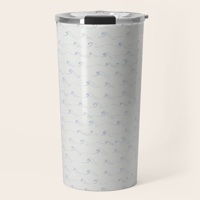 Sketched Wave Stripe Travel Mug Gallery Image 1