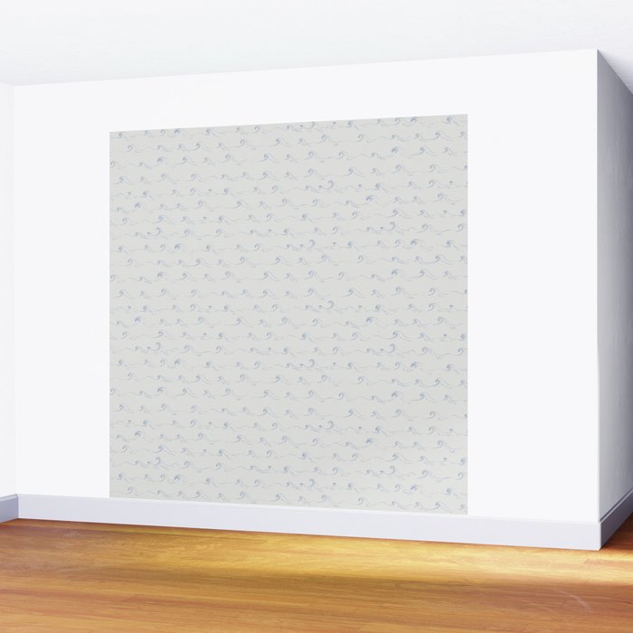 Sketched Wave Stripe Wall Mural Gallery Image 2