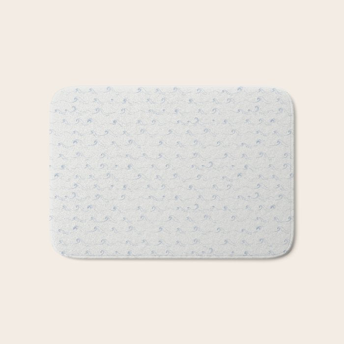 Sketched Wave Stripe Bath Mat Gallery Image 1