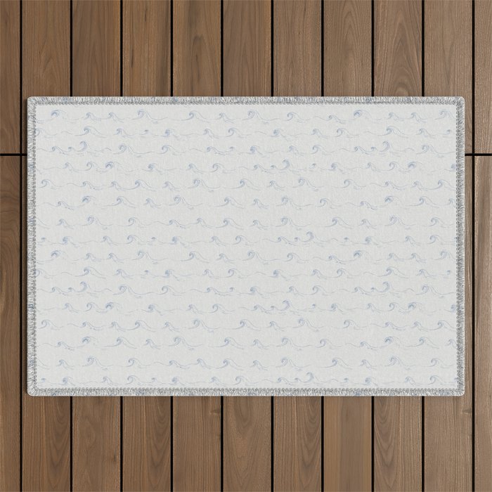 Sketched Wave Stripe Outdoor Rug Gallery Image 1