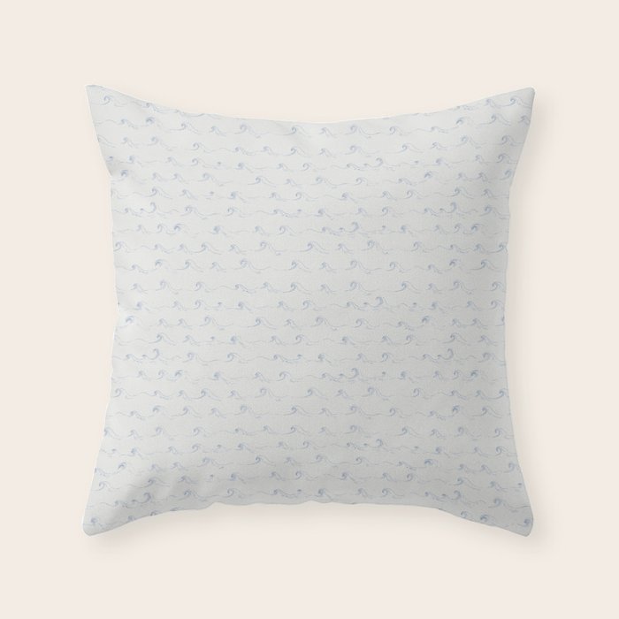 Sketched Wave Stripe Throw Pillow Gallery Image 6