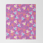Hanukkah Pink Pattern Throw Blanket Gallery Image 2
