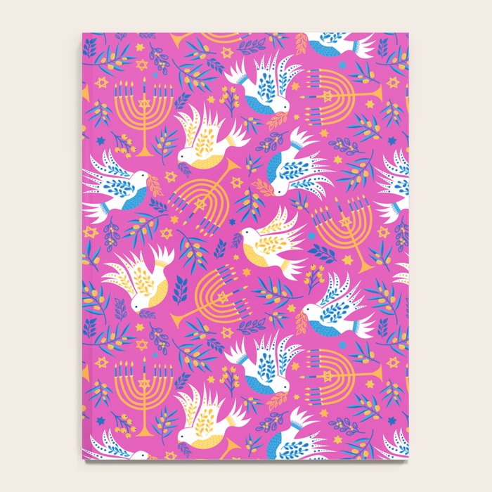 Hanukkah Pink Pattern Notebook Gallery Image 4