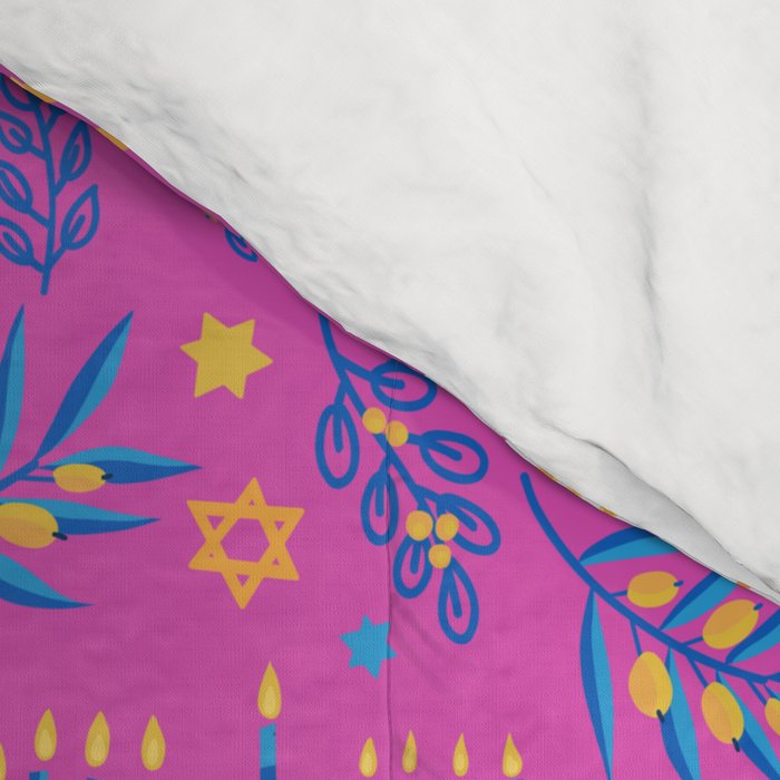 Hanukkah Pink Pattern Comforter Gallery Image 4