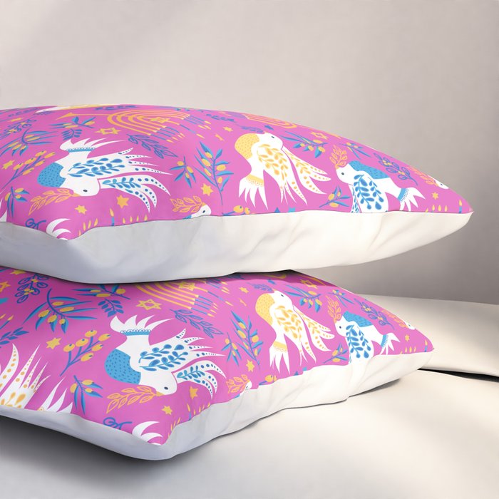 Hanukkah Pink Pattern Pillow Sham Gallery Image 3