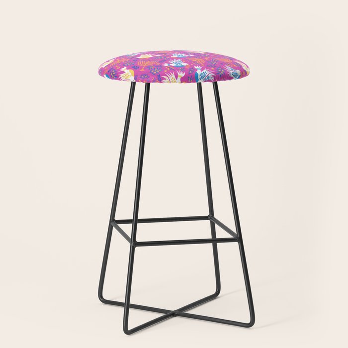 Hanukkah Pink Pattern Stool Gallery Image 1