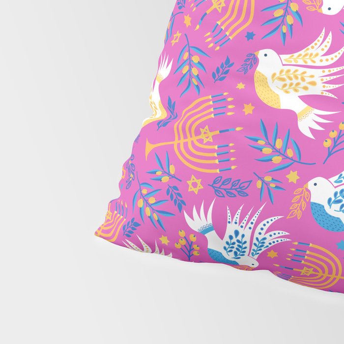 Hanukkah Pink Pattern Pillow Sham Gallery Image 4
