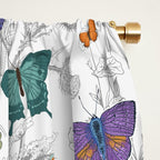 Magical Wild Butterflies Cottage Garden Floral Window Curtain Gallery Image 2
