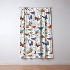 Magical Wild Butterflies Cottage Garden Floral Window Curtain Gallery Image 3