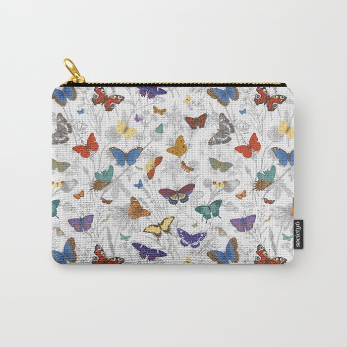 Magical Wild Butterflies Cottage Garden Floral Carry All Pouch Gallery Image 1