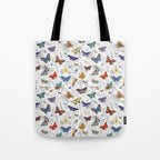 Magical Wild Butterflies Cottage Garden Floral Tote Bag Gallery Image 1