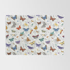Magical Wild Butterflies Cottage Garden Floral Rug Gallery Image 2