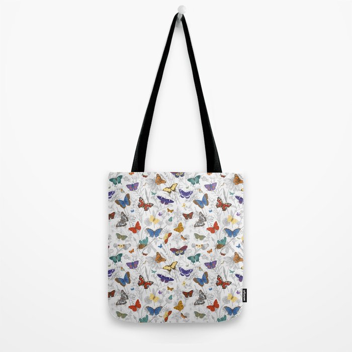 Magical Wild Butterflies Cottage Garden Floral Tote Bag Gallery Image 2