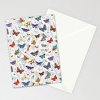 Magical Wild Butterflies Cottage Garden Floral Stationery Card Gallery Image 2