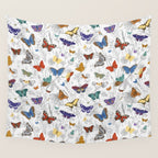 Magical Wild Butterflies Cottage Garden Floral Wall Tapestry Gallery Image 4