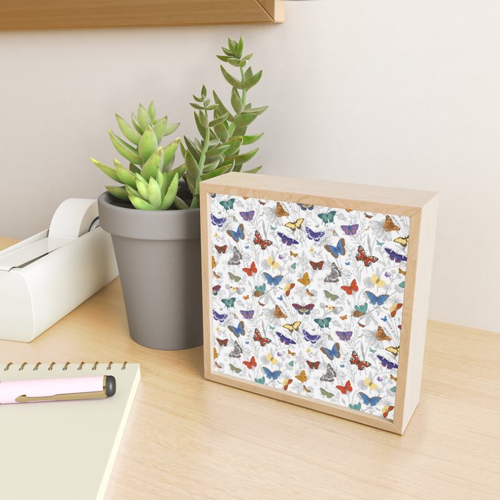 Magical Wild Butterflies Cottage Garden Floral Mini Art Print Gallery Image 2