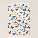 Magical Wild Butterflies Cottage Garden Floral Stationery Card Gallery Image 2