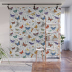 Magical Wild Butterflies Cottage Garden Floral Wall Mural Gallery Image 1