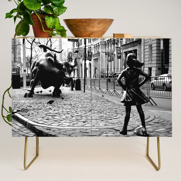 Fearless Girl and the Charging Bull Credenza Gallery Image 1