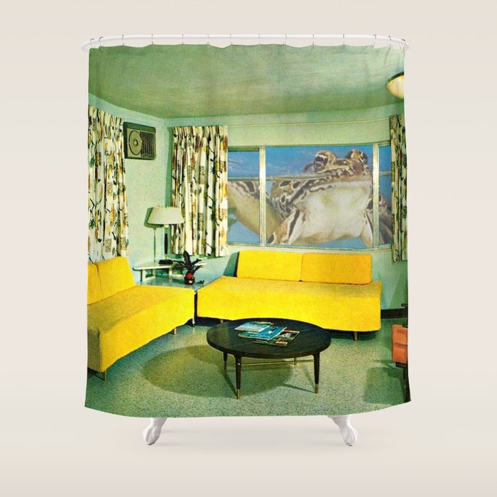 Our Neighbours the Frogs Shower Curtain Gallery Image 1