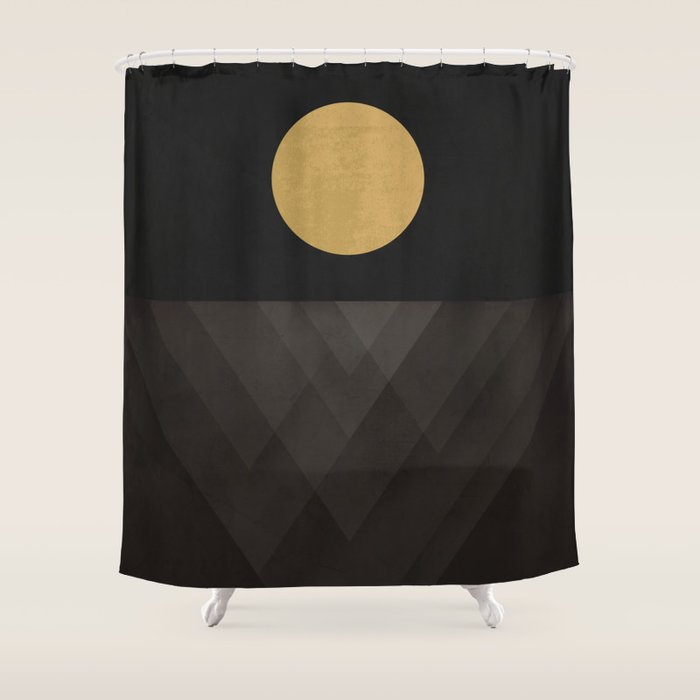 Moon Reflection on Quiet Ocean Shower Curtain Gallery Image 1