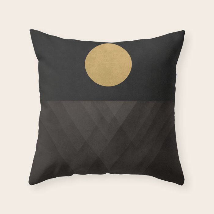 Moon Reflection on Quiet Ocean Throw Pillow Gallery Image 6