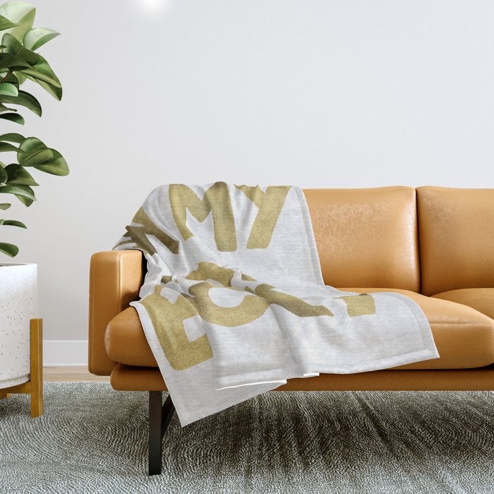 Oh My God Becky - Gold Throw Blanket Gallery Image 1