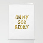 Oh My God Becky - Gold Stationery Card Gallery Image 2