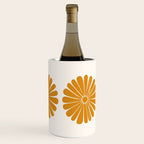 Retro Daisy Abstract V Golden Yellow Bold Floral Wine Chiller Gallery Image 3
