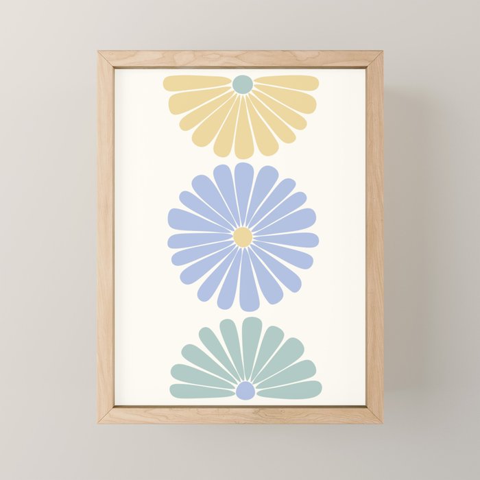 Retro Summer Daisies IV Mini Art Print Gallery Image 1