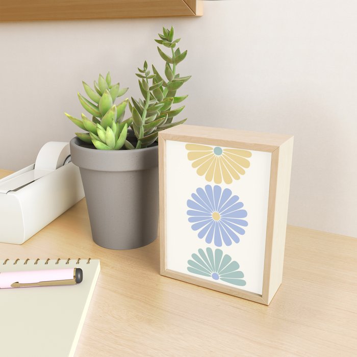 Retro Summer Daisies IV Mini Art Print Gallery Image 2