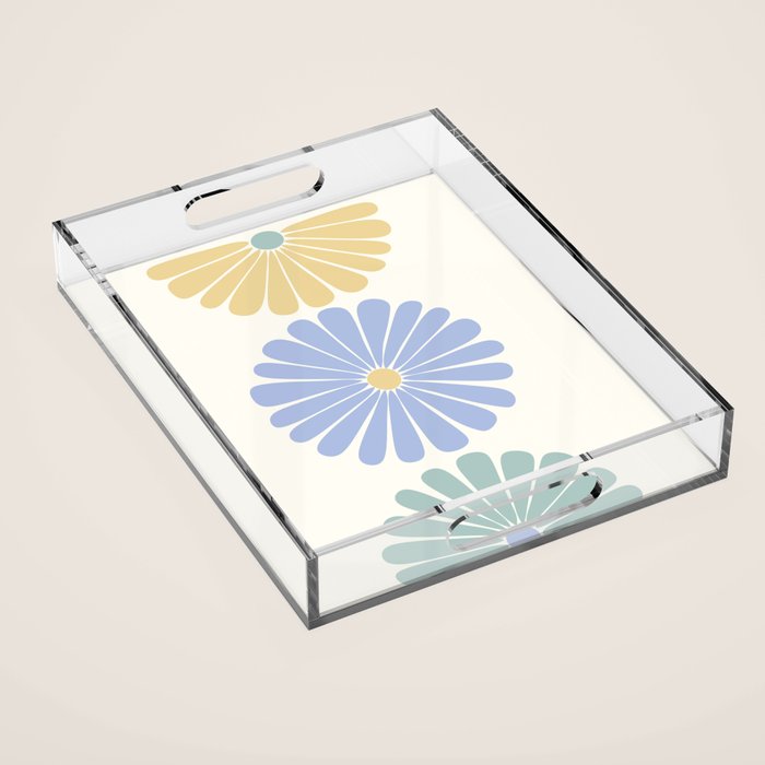 Retro Summer Daisies IV Acrylic Tray Gallery Image 1