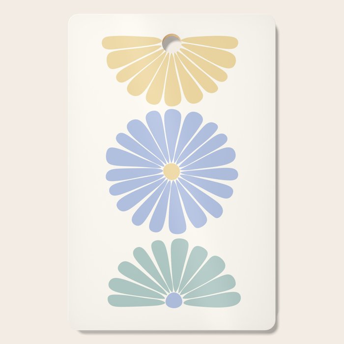 Retro Summer Daisies IV Cutting Board Gallery Image 1
