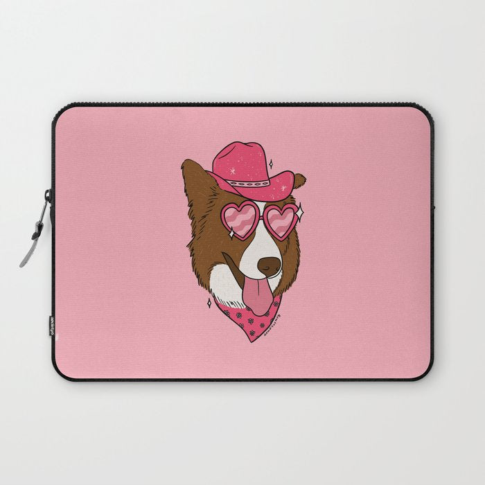 Pink Pony Pup Laptop Sleeve Gallery Image 1