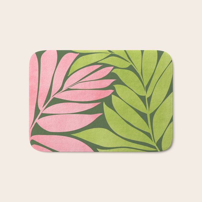 Spring Flora / Pink and Green Palette Bath Mat Gallery Image 1