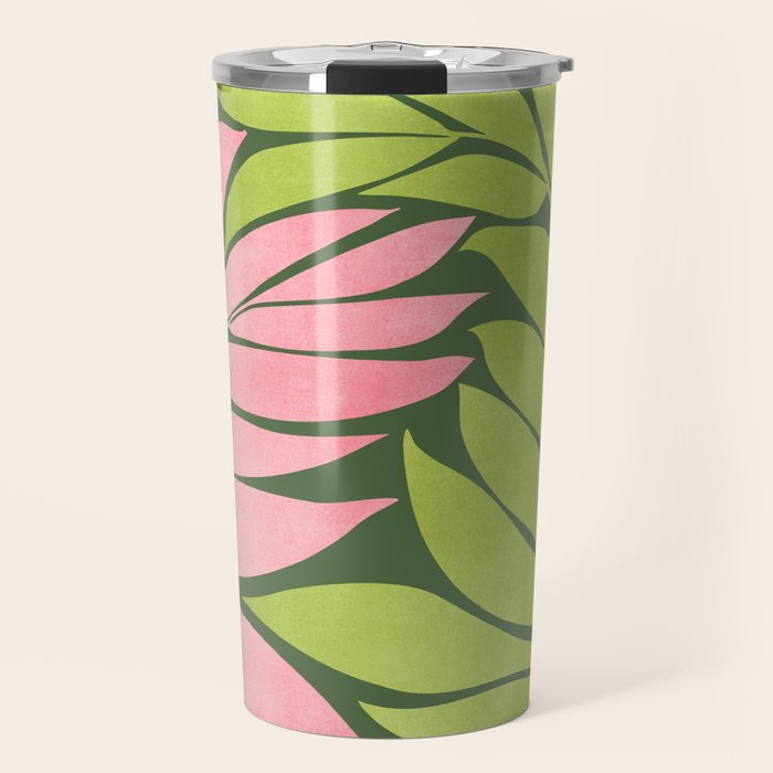 Spring Flora / Pink and Green Palette Travel Mug Gallery Image 1