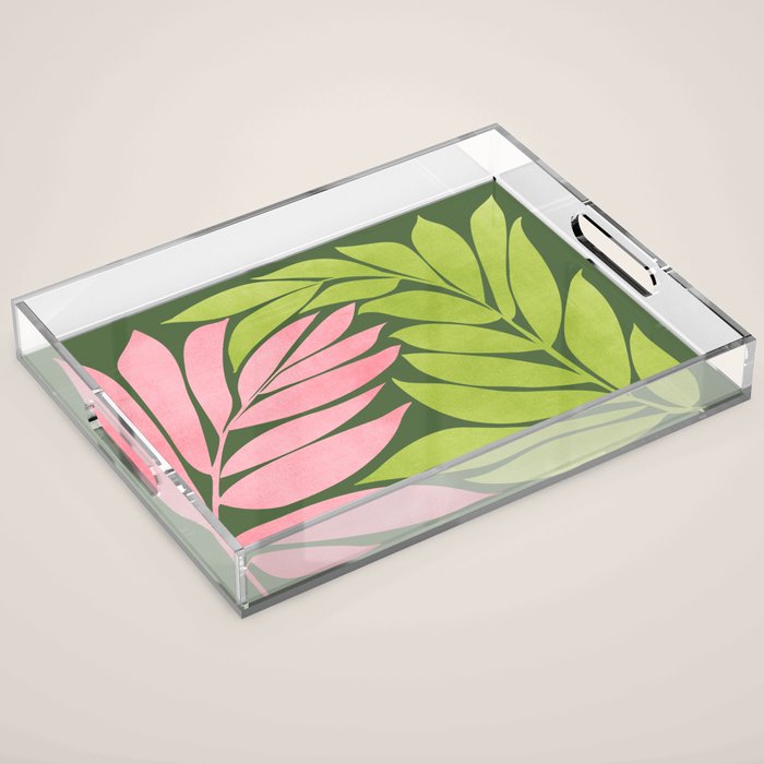 Spring Flora / Pink and Green Palette Acrylic Tray Gallery Image 1